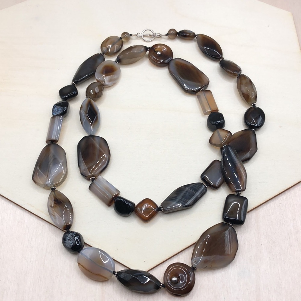 Lucas Lameth Lucoral Co Luc Sterling Silver 925 Gemstone Statement Necklace